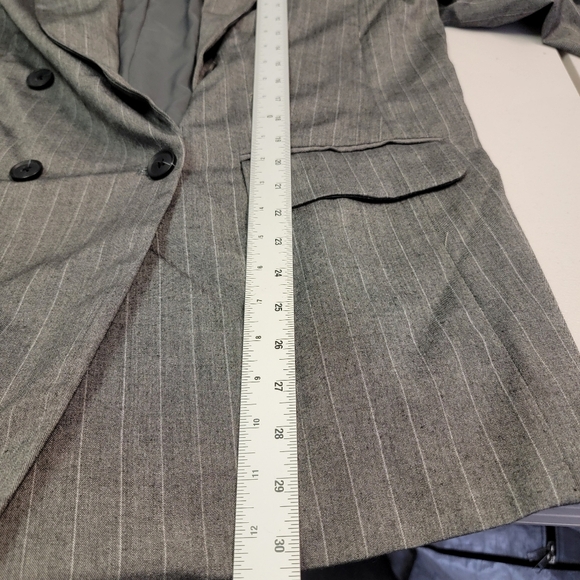 A New Day Women's Double Breasted Gray Pinstripe Blazer Size XXL - Picture 4 of 6
